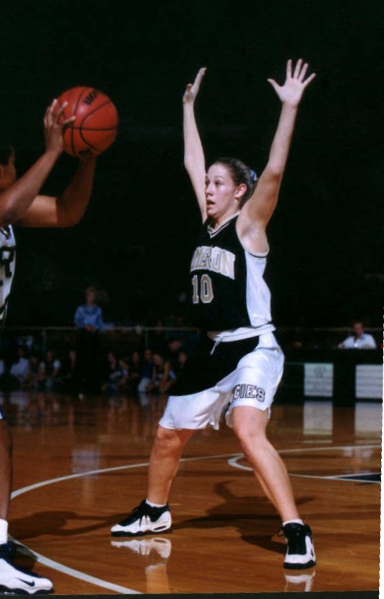 Keisha playing defense against ORU