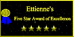 Ettienne's Five Star Award of Excellence
