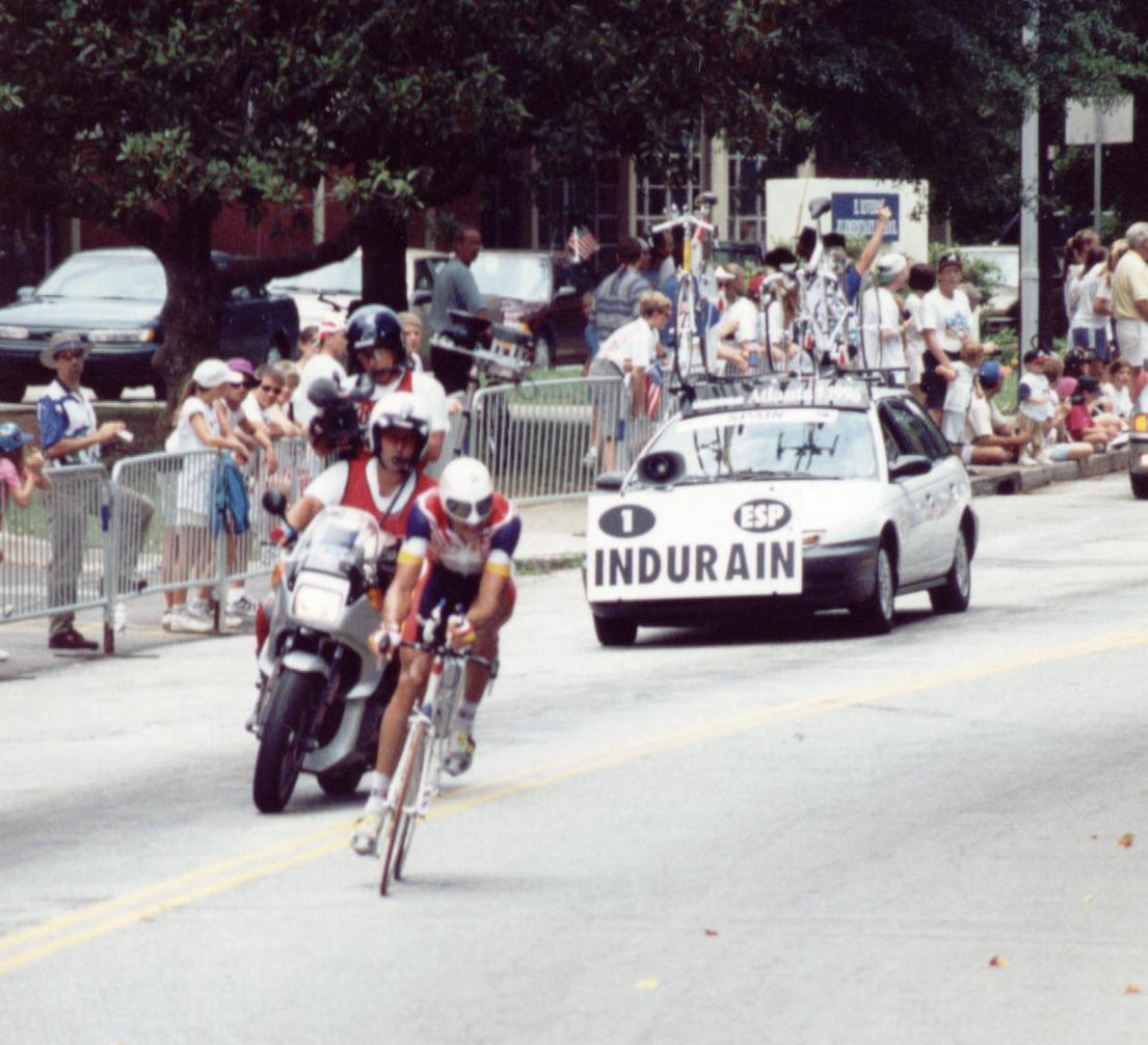 Indurain wins the Men's Individual Time Trial (road)