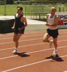 Start of the 400 meter/fast heat