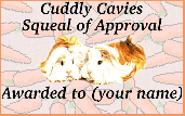 Cuddly Cavy Award