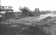 Wreckage of Rhine River Bridge Near Wesel, Germany