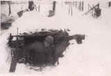 Al departing snow covered bunker