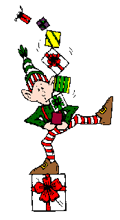 elf with presents