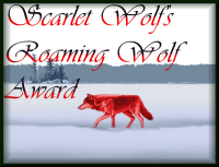 Scarlet Wolf's Roaming Wolf Award