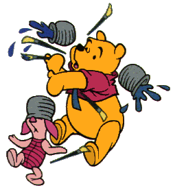 Pooh and Piglet painting