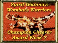 week 7 award from david