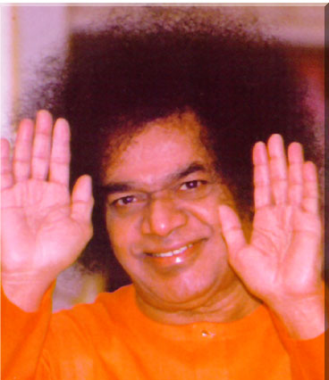 smiling and blessing baba