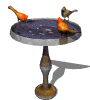 cardinal Bird Bath' border=