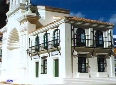 vista lateral de la maqueta