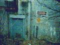 bunker with explosives sign