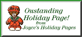 Joyce's Holiday Pages Award