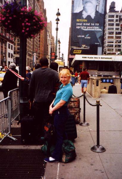 Waiting for a cab at Madison Square Garden
