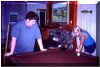 Cory & Becki playing pool on a slow night