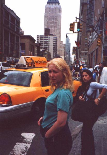 Wenche on a crowded NYC street
