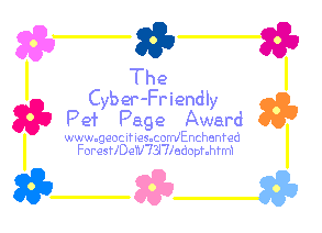 The Cyber Friendly Pet Page Award