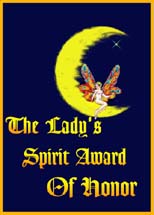 The Lady's Spirit Award of Honor Thanks DianaDru
