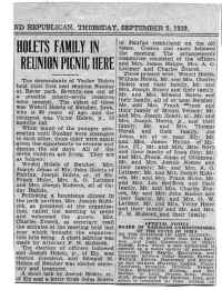 1929 Holec-Holets Reunion Clipping
