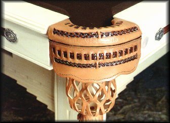 photo of pine billiard table detail