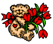 Bear With Tulips