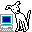 dog at computer