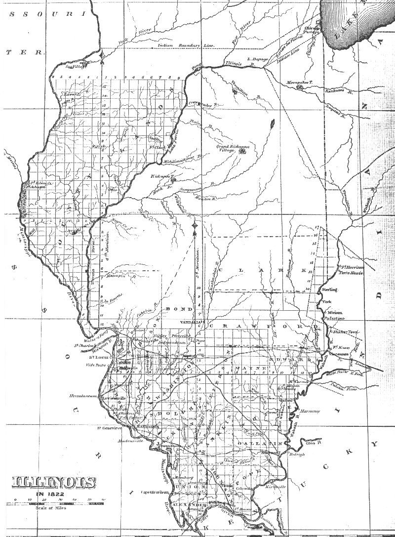 1822 Illinois State Map