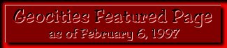 Geocities Featured Page