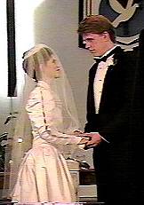 Wendy and Rob looking at each other