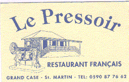 Business card from Le Pressoir
