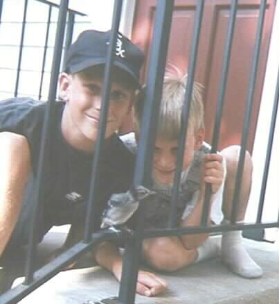 Baby bluejay & boys