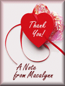 Thank you from Macalynn