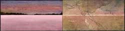 Lake Tyrrell (diptych) by Antonia Chaffey