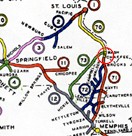 Chaffee Station, Frisco Railway map, 1930