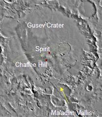Spirit's Landing Location - Gusev Crater