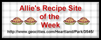 Allie's Recipe Site of the Week Award