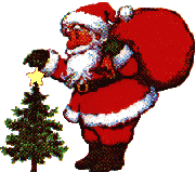 ANIMATED SANTA WITH TREE