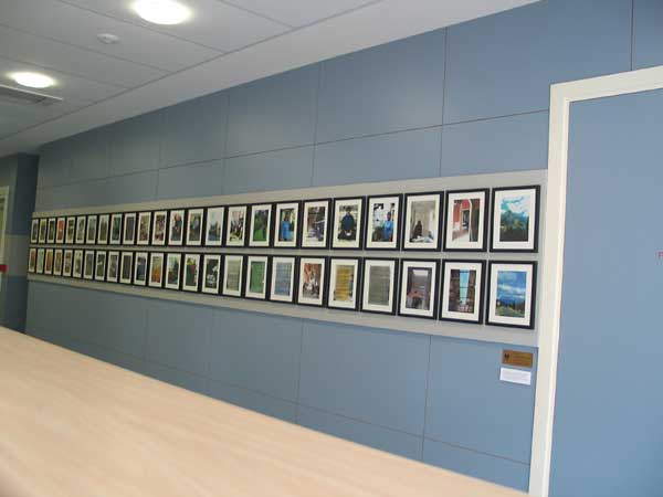 rogues gallery inside foyer.
