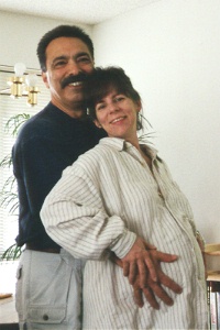 My husband and me in the before time.