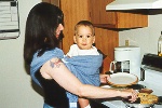 Our baby in a pocket.