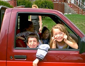 Zack, Marissa, Haley and Lindsey ready to go fishing