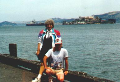 Alcatraz Prison in Background