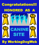 Working Dog Web Cool Site Award
