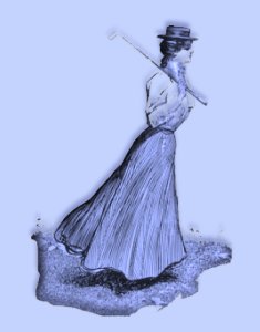  Gibson Girl playing golf