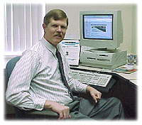 Dan at his computer