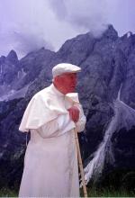 Pope on a mountain holiday, 1996