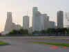 view of downtown from the guard house of the memorial