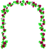 arch with red roses climbing