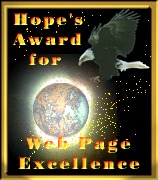 Hope's Award for Web Page Excellence