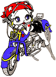 Betty Boop biker 
babe!