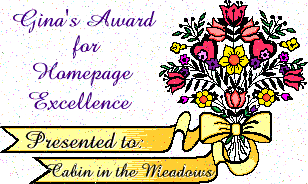 Gina's Award for Homepage Excellence